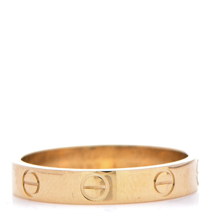 Cartier 18K Yellow Gold 3.5mm LOVE Wedding Band Ring 55 7.25 1 of 7
