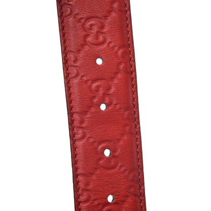 Gucci Guccissima Signature Interlocking G 40mm Belt 90 36 Red 6 of 11