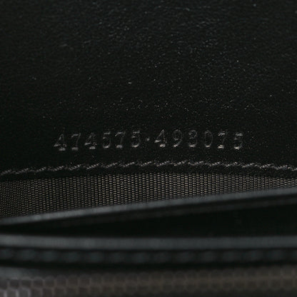 Gucci Calfskin Matelasse GG Marmont Chain Wallet Black 8 of 11