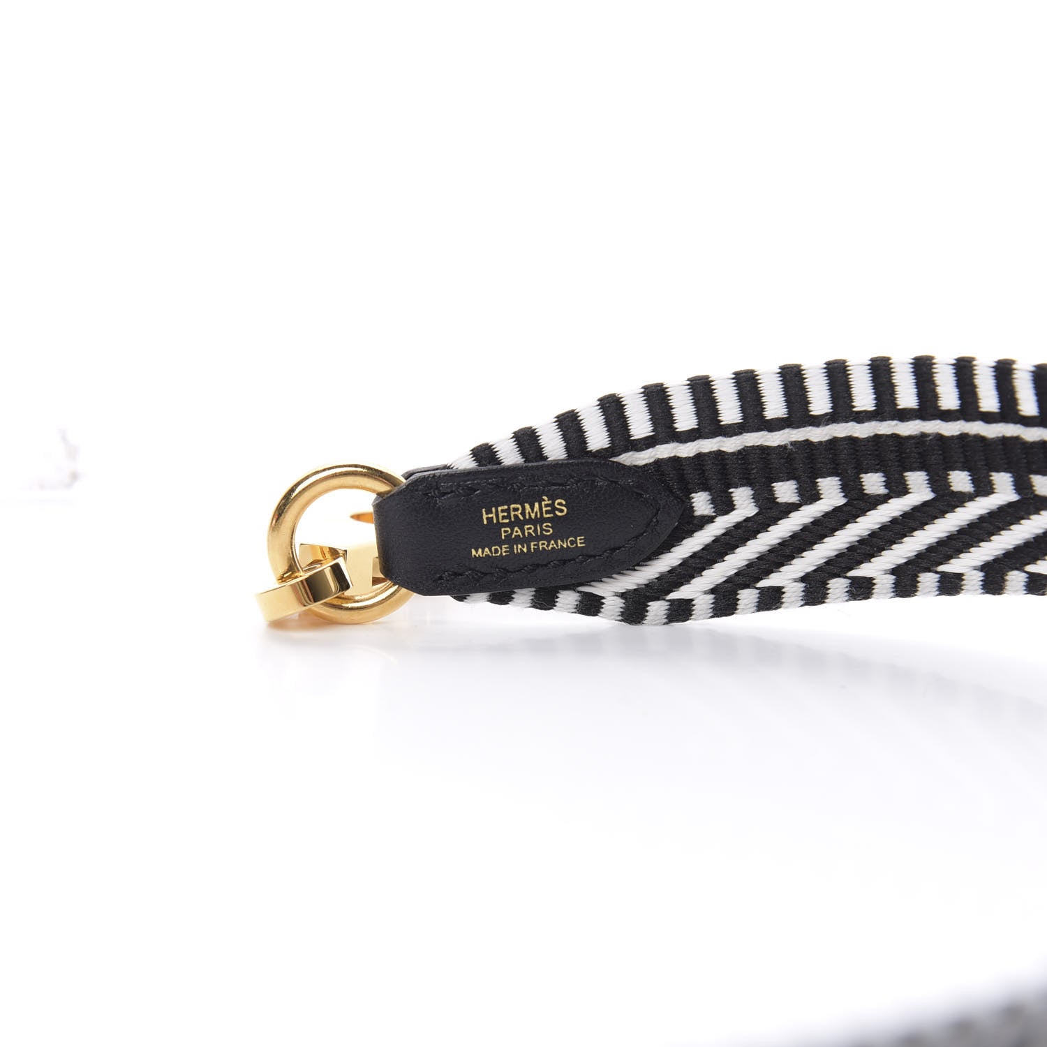Hermes Toile Swift 25mm Sangle Cavale Shoulder Strap Black Ecru 3 of 5