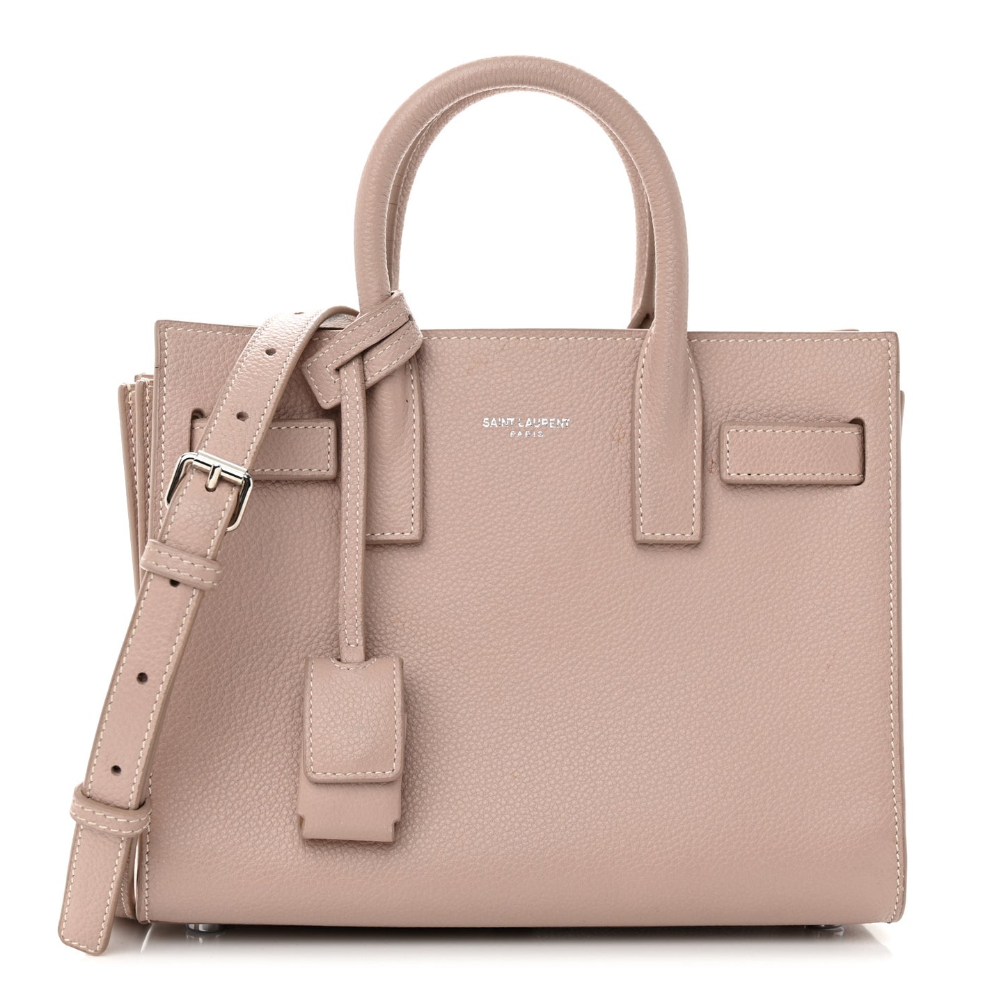 Grained Calfskin Nano Sac De Jour Antique Rose
