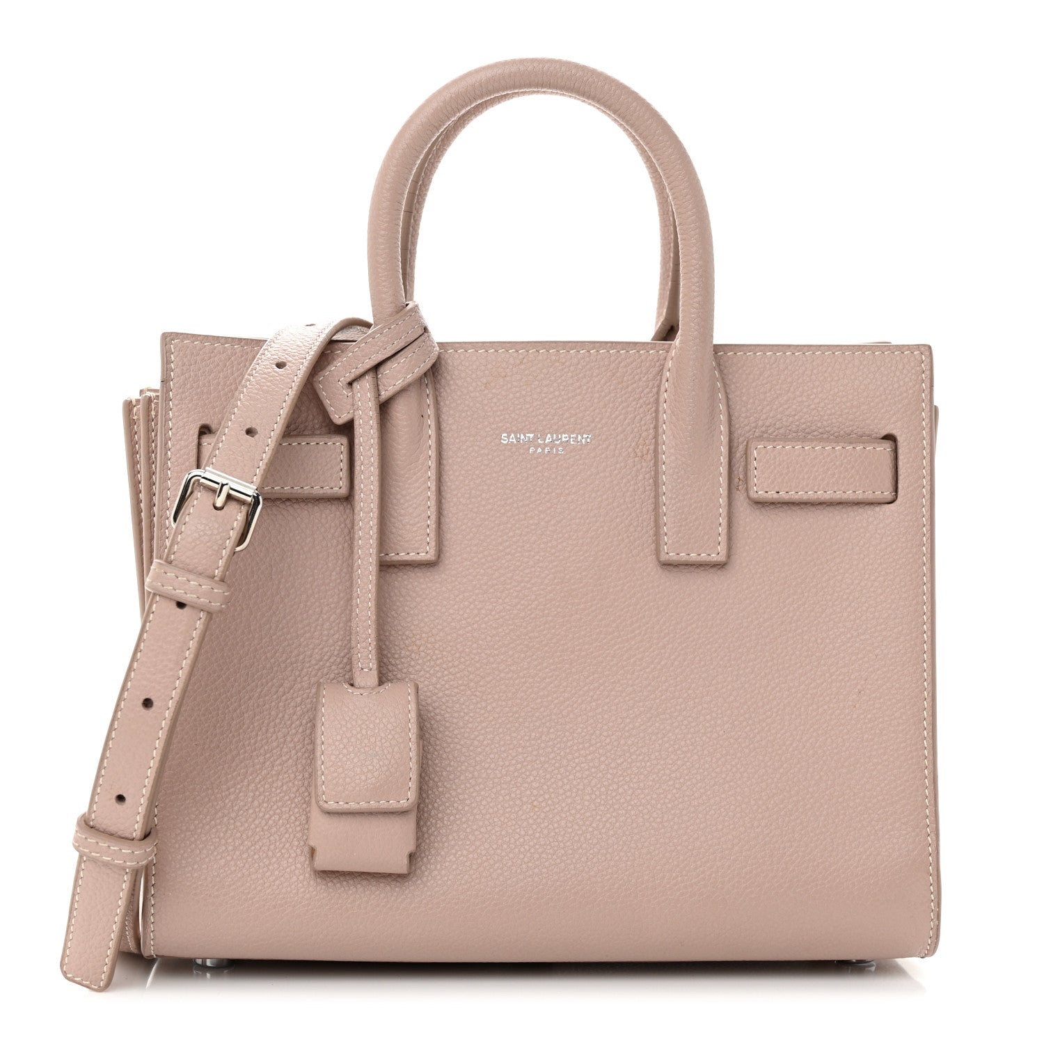 Saint Laurent Grained Calfskin Nano Sac De Jour Antique Rose 1 of 12