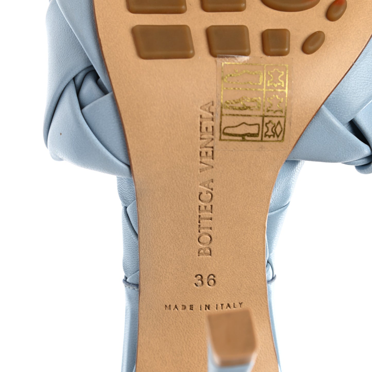 Nappa Maxi Intrecciato Lido Mule Sandals 36 Ice