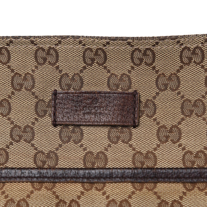 Gucci Monogram Web Medium Flat Messenger Bag Brown 14 of 17