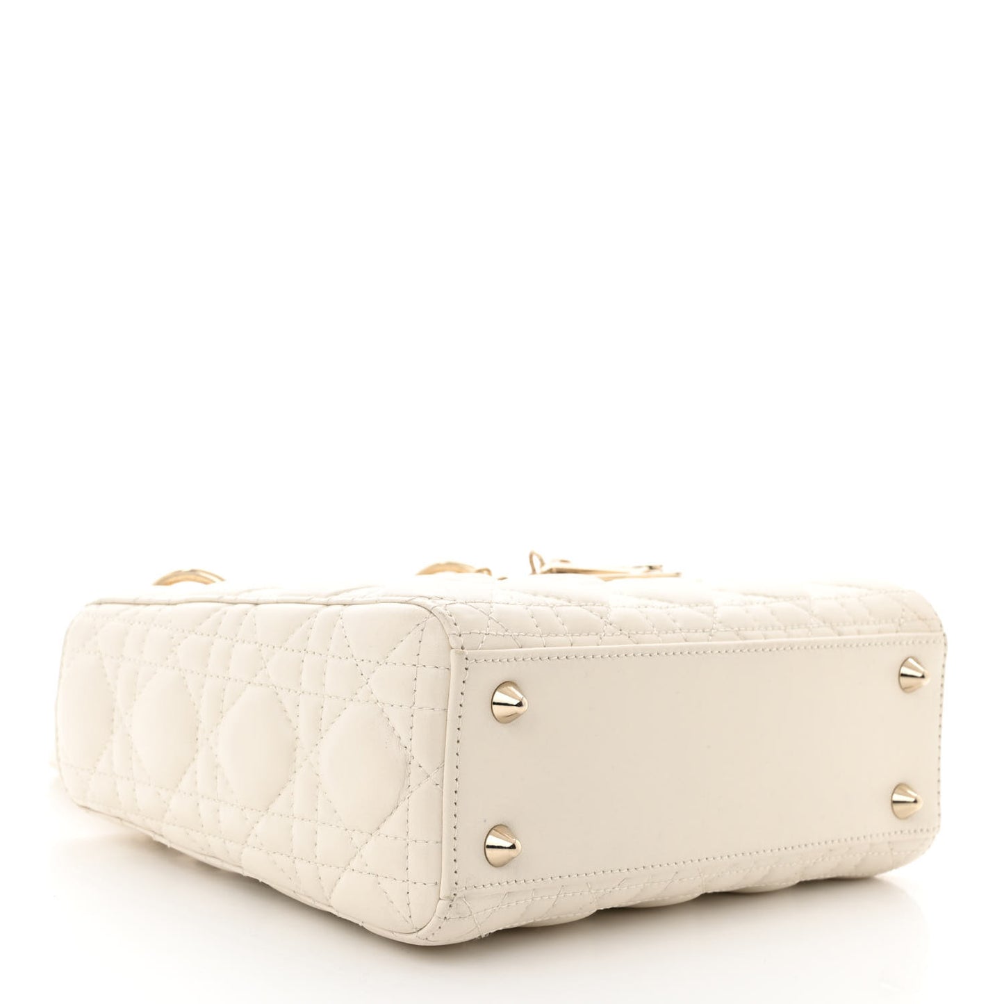 Lambskin Cannage Small My ABCDior Lady Dior White