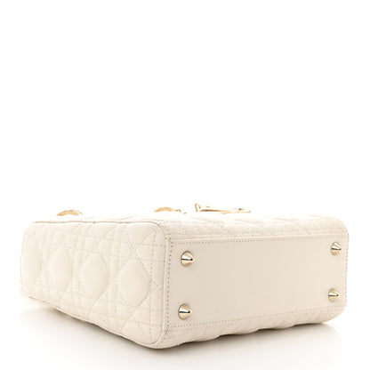Christian Dior Lambskin Cannage Small My ABCDior Lady Dior White 4 of 11