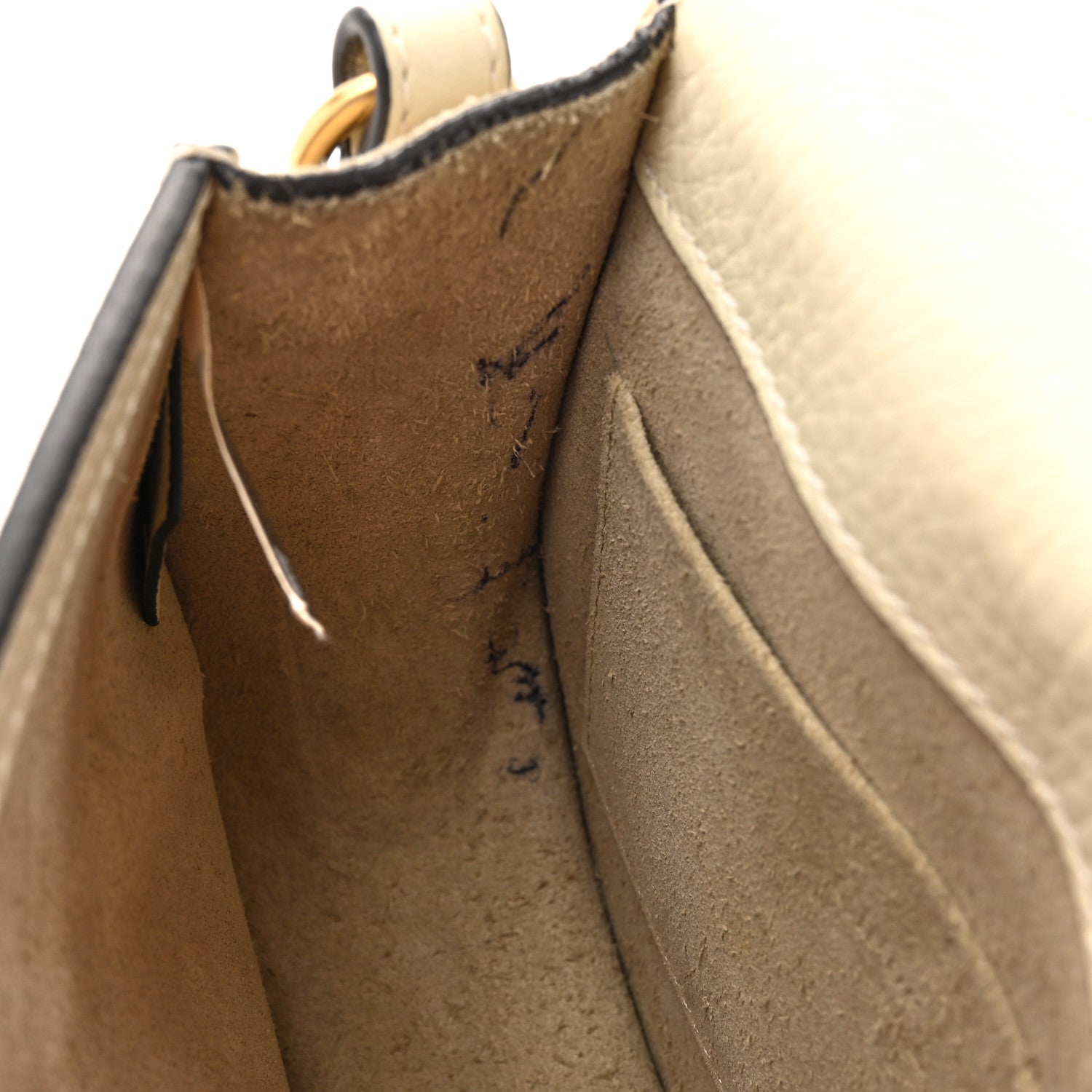 Chloe Calfskin Suede Small Nile Bracelet Bag Off White 11 of 18
