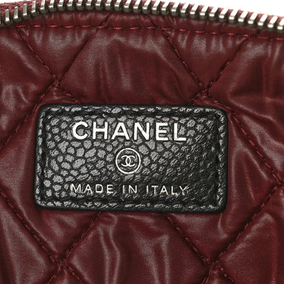 Chanel Caviar Quilted Large Cosmetic Case Black 6 of 9