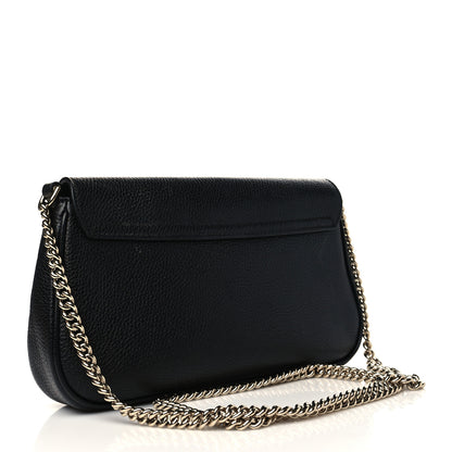 Gucci Pebbled Calfskin Medium Soho Flap Crossbody Black 3 of 9