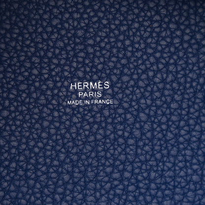 Hermes Taurillon Clemence Picotin Lock 18 PM Bleu Saphir 6 of 11