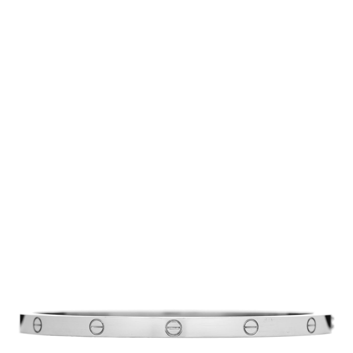 18K White Gold Small LOVE Bracelet 16