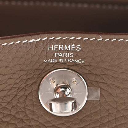 Hermes Taurillon Clemence Mini Lindy 20 Etoupe 6 of 10