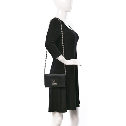 Louis Vuitton Epi Twist Chain Wallet Black 2 of 8