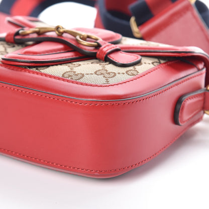 Gucci Monogram Ruinart Calfskin Small Lady Web Shoulder Bag Beige Ebony Hibiscus Red 6 of 9