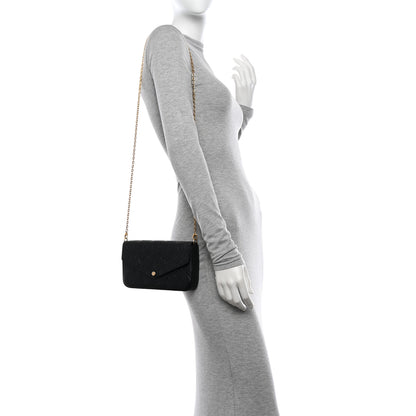 Louis Vuitton Empreinte Pochette Felicie Chain Wallet Black 2 of 15