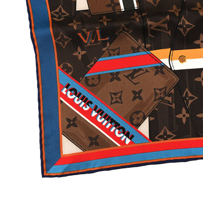 Louis Vuitton Silk Monogram Personally LV Square Square Scarf 70 Brown 2 of 3