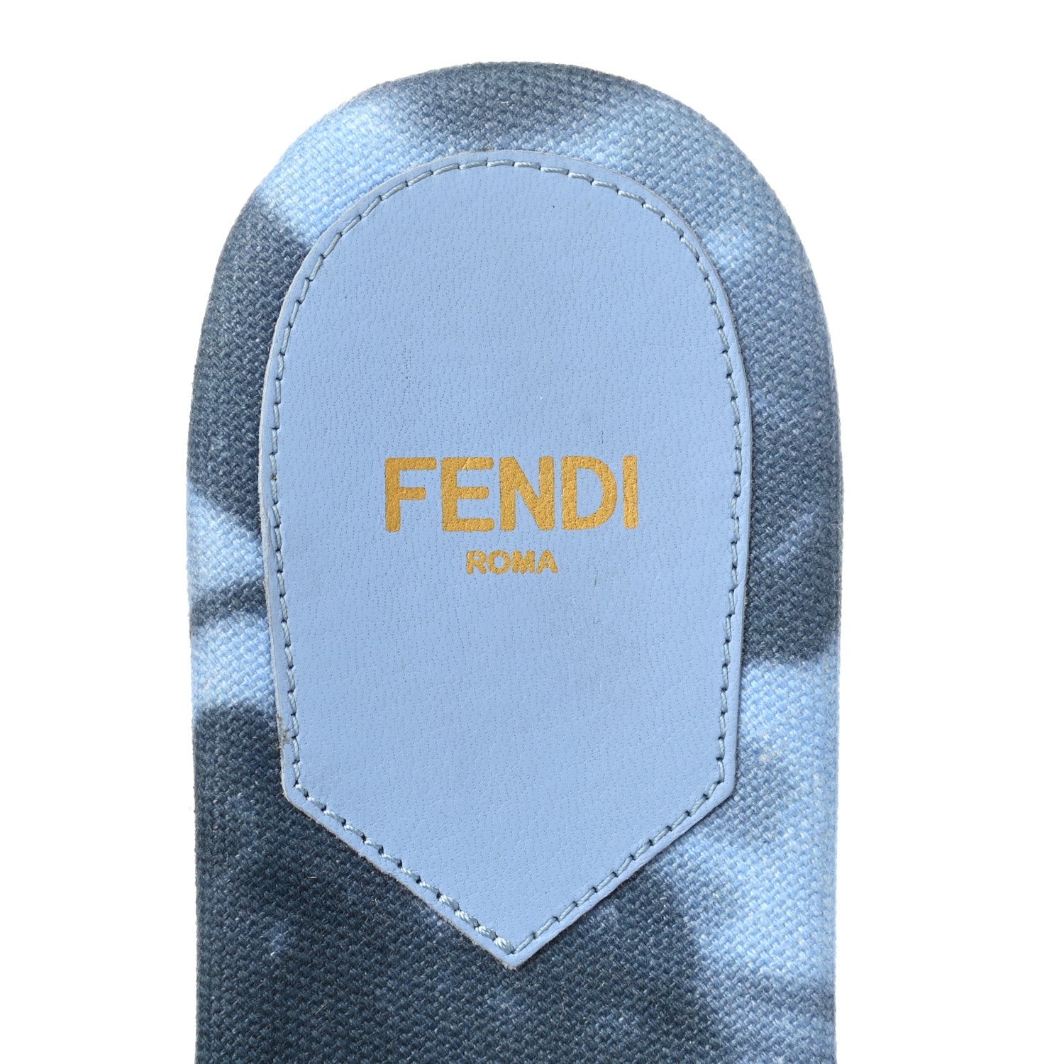 Fendi Canvas Floral Print Logo Flat Slide Sandals 35.5 Sagittarius Black 7 of 12