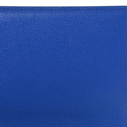 Saint Laurent Grain De Poudre Classic Monogram Cassandre Clutch Blue Majorelle 9 of 9