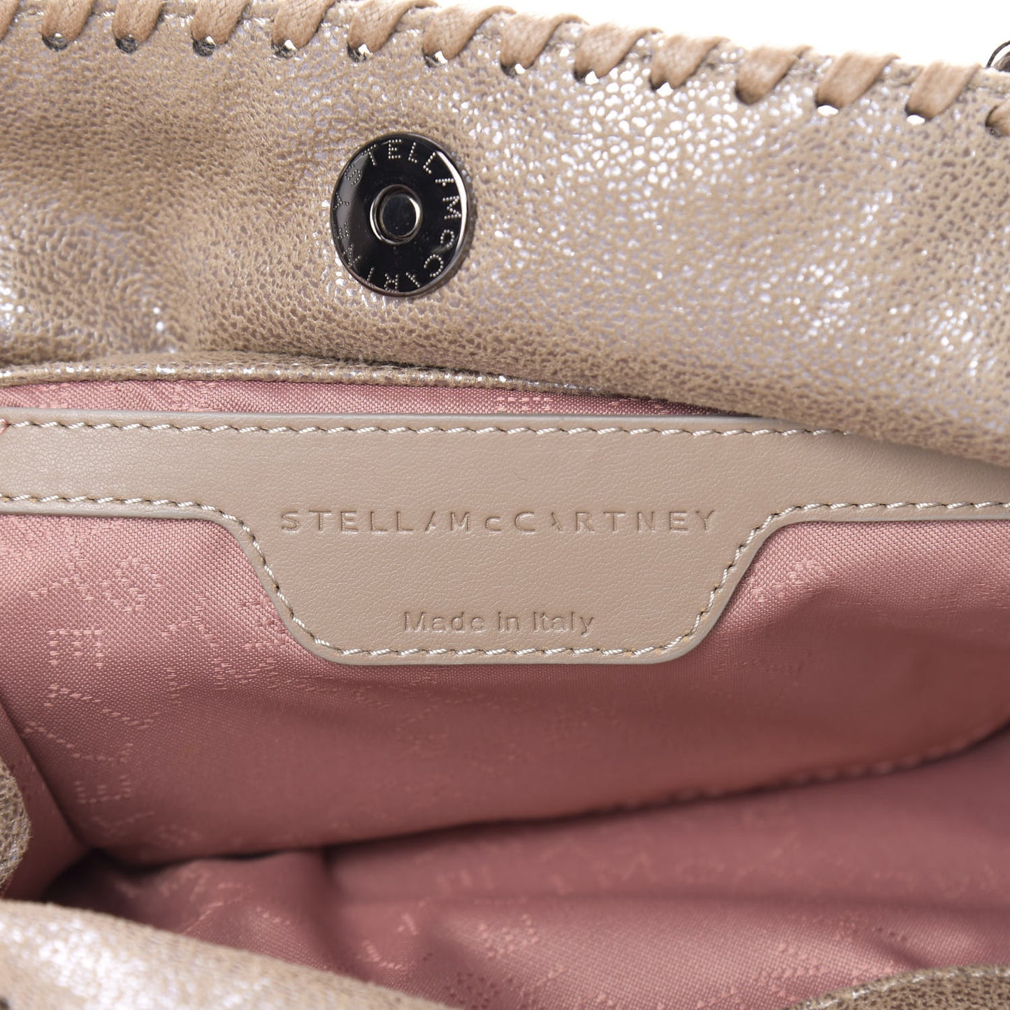 Shaggy Deer Mini Falabella Fold Over Tote Taupe