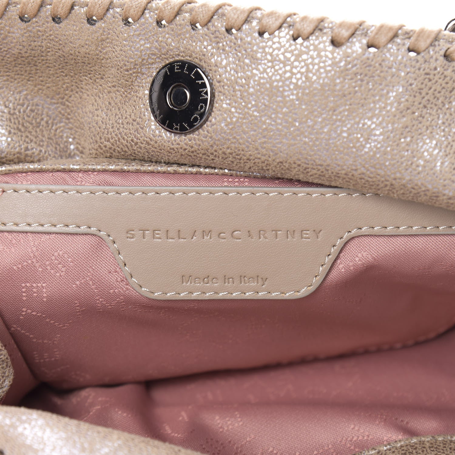 Stella McCartney Shaggy Deer Mini Falabella Fold Over Tote Taupe 7 of 11