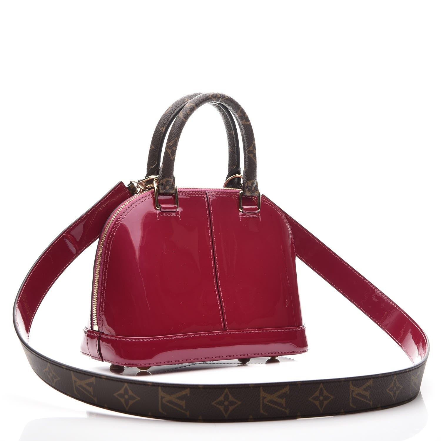 Louis Vuitton Patent Monogram Alma BB Magenta 4 of 8