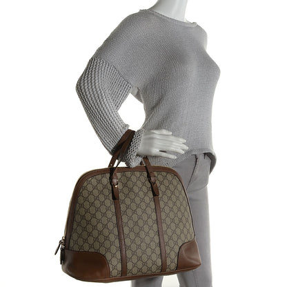 Gucci GG Supreme Monogram Margaux Calfskin Large Nice Top Handle Dome Bag Beige Ebony Acero 2 of 9