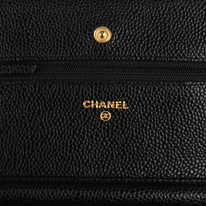 Chanel Caviar Quilted Wallet On Chain WOC Black 6 of 8