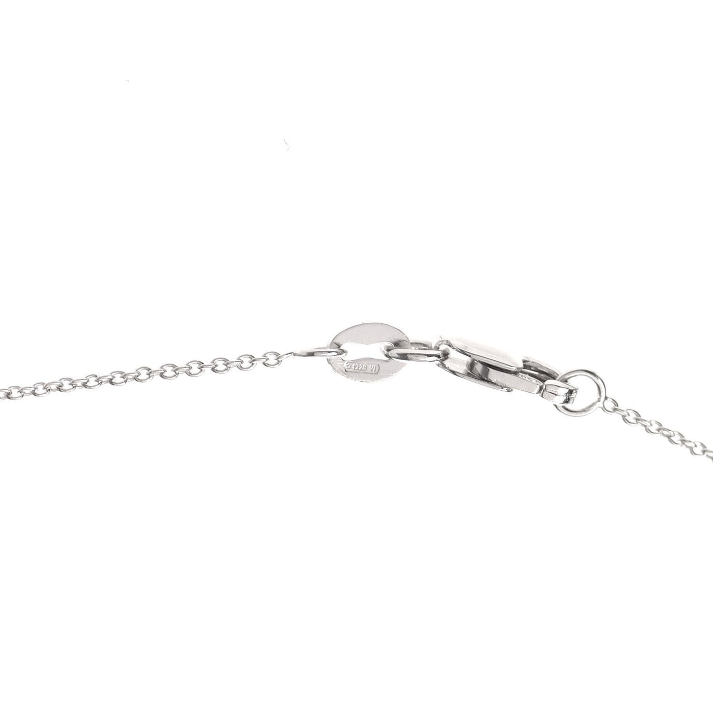 18K White Gold Diamond Love Letter L Pendant Necklace