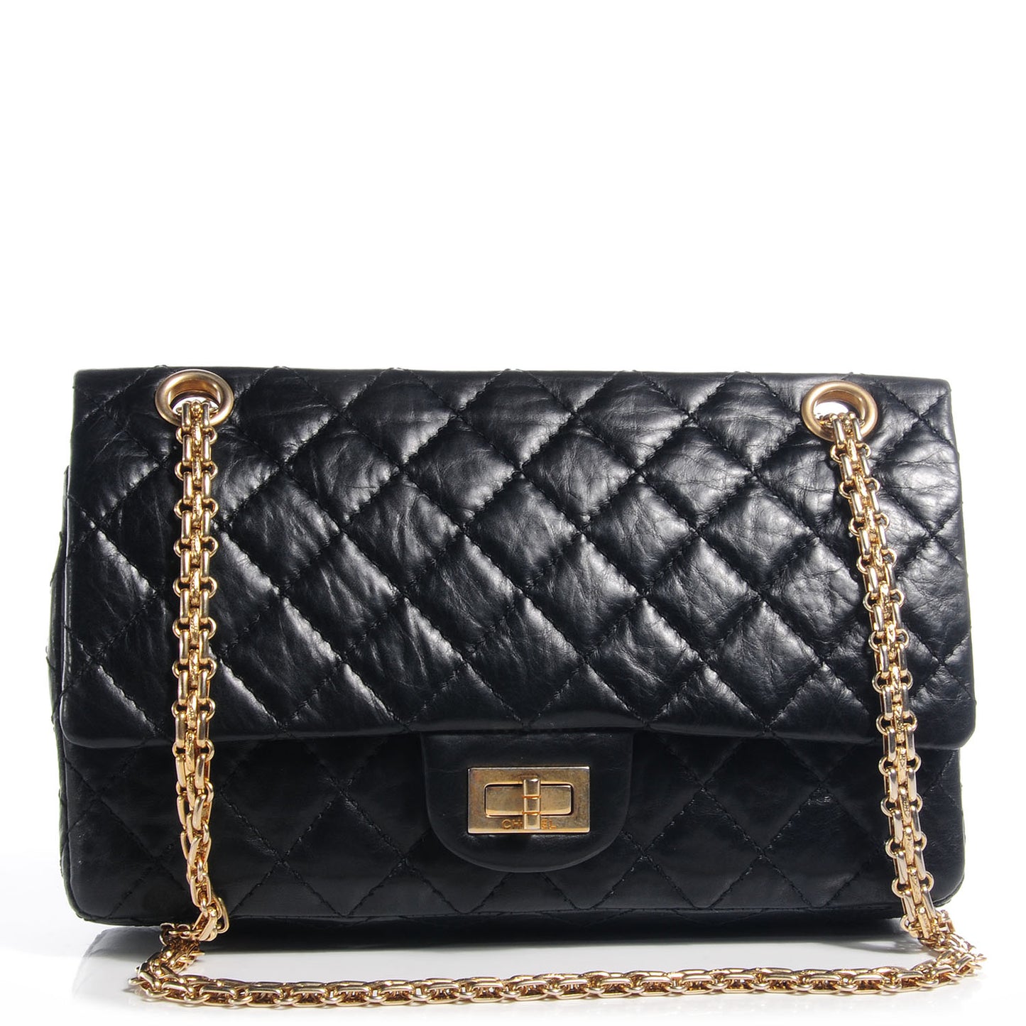 Aged Calfskin 2.55 Reissue 225 Flap Black
