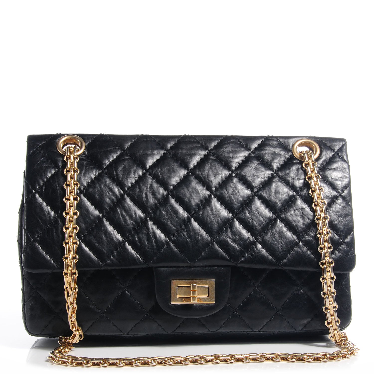 Chanel Aged Calfskin 2.55 Reissue 225 Flap Black 1 of 8
