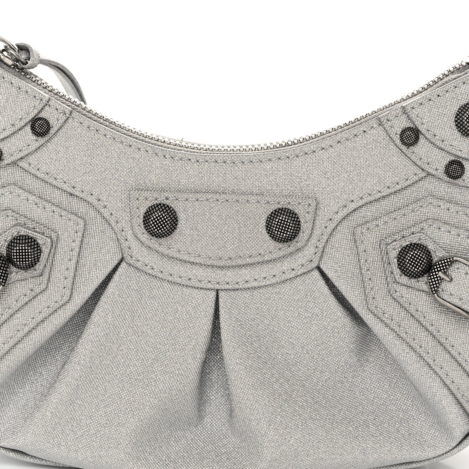 Balenciaga Sparkling Fabric Le Cagole Shoulder Bag XS Silver 9 of 11