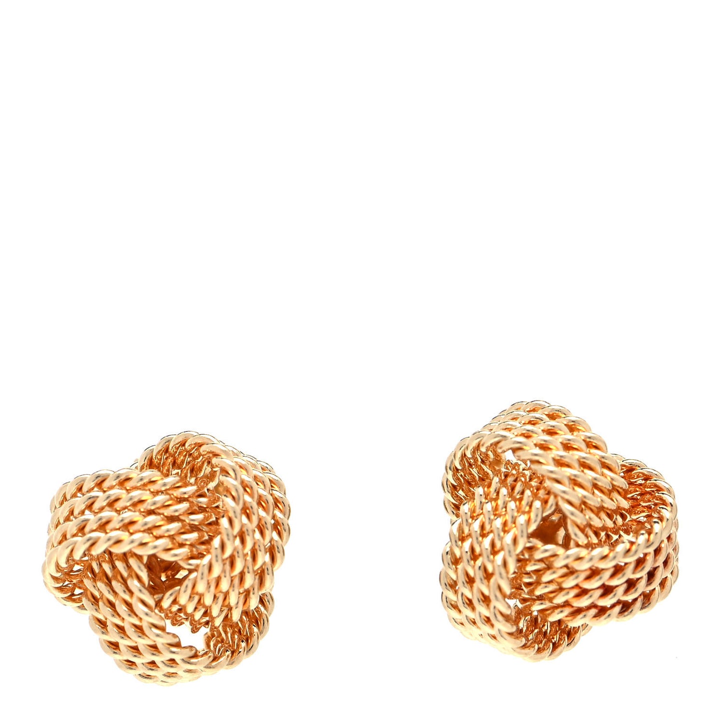 18K Yellow Gold Twist Knot Earrings