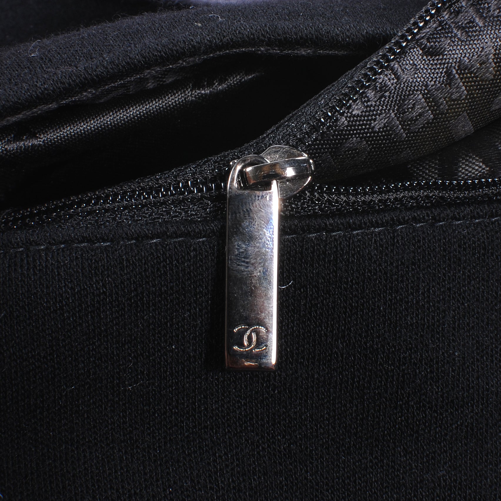 Chanel Jersey CC Pyramid Stud Flap Black 7 of 9