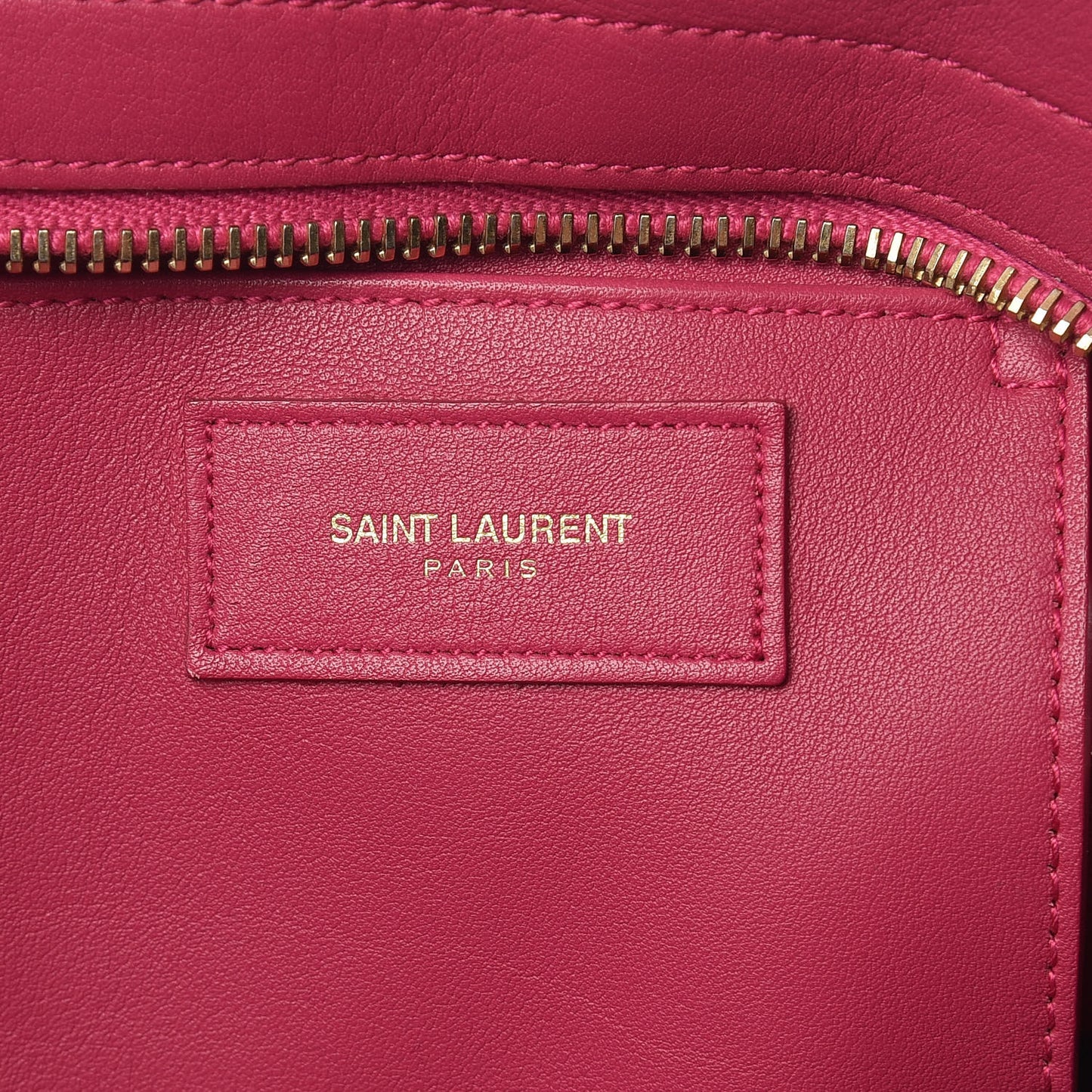 Calfskin Small Classic Y Cabas Fuchsia