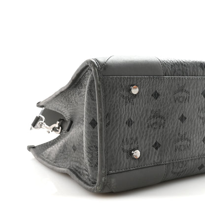 MCM Visetos Large Munchen Tote Grey 9 of 10
