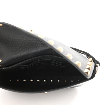 Valentino Garavani Grainy Calfskin Rockstud Crossbody Pouch Black 4 of 7