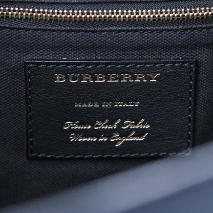 Burberry Grainy Calfskin House Check Large Banner Tote Midnight Blue 6 of 11