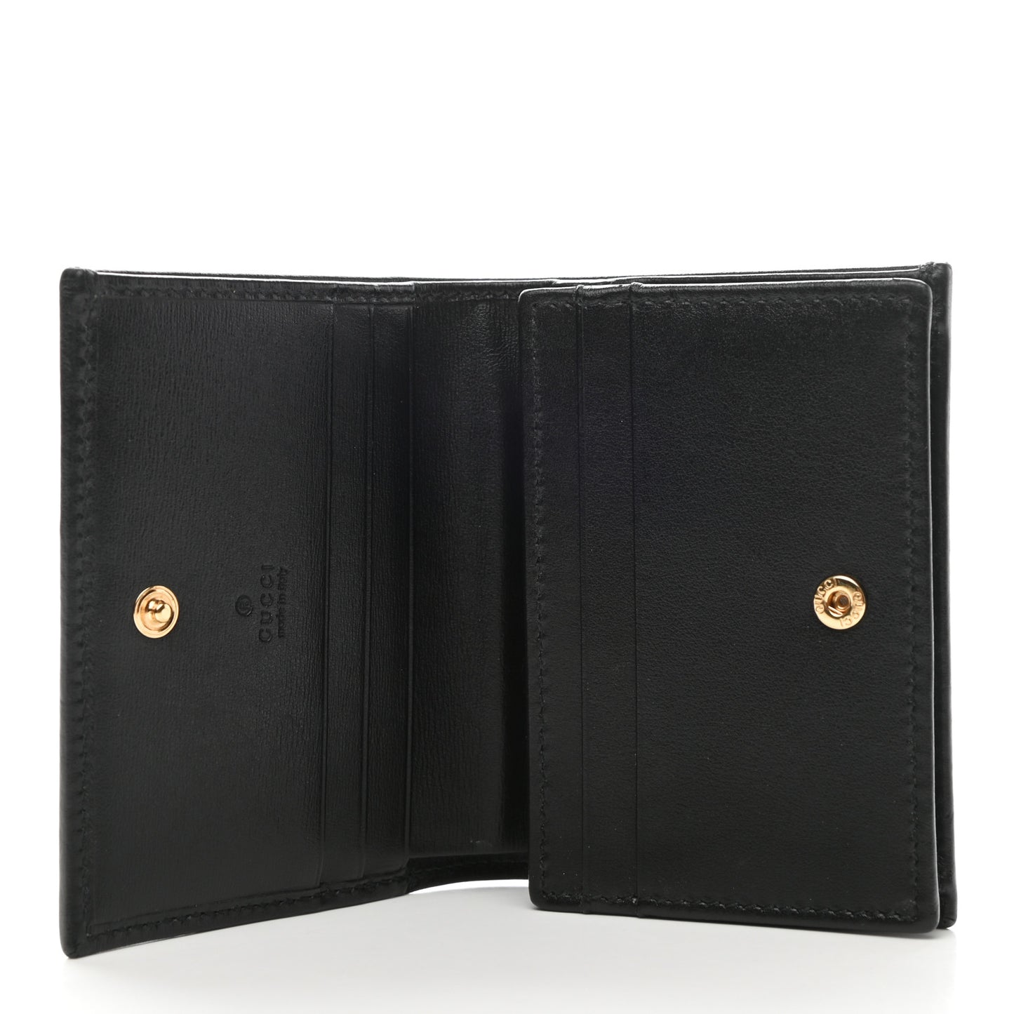 Boarded Plutone Calfskin Horsebit 1955 Card Case Wallet Black