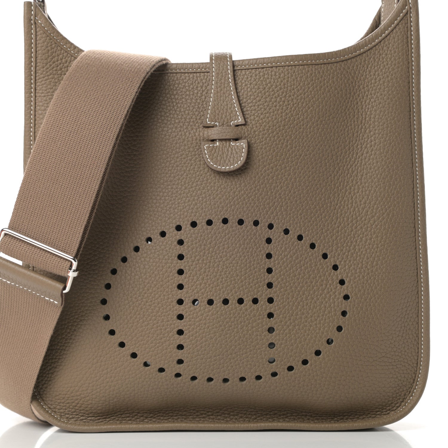 Hermes Taurillon Clemence Evelyne III PM Etoupe 8 of 12