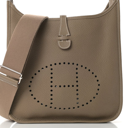 Hermes Taurillon Clemence Evelyne III PM Etoupe 8 of 12