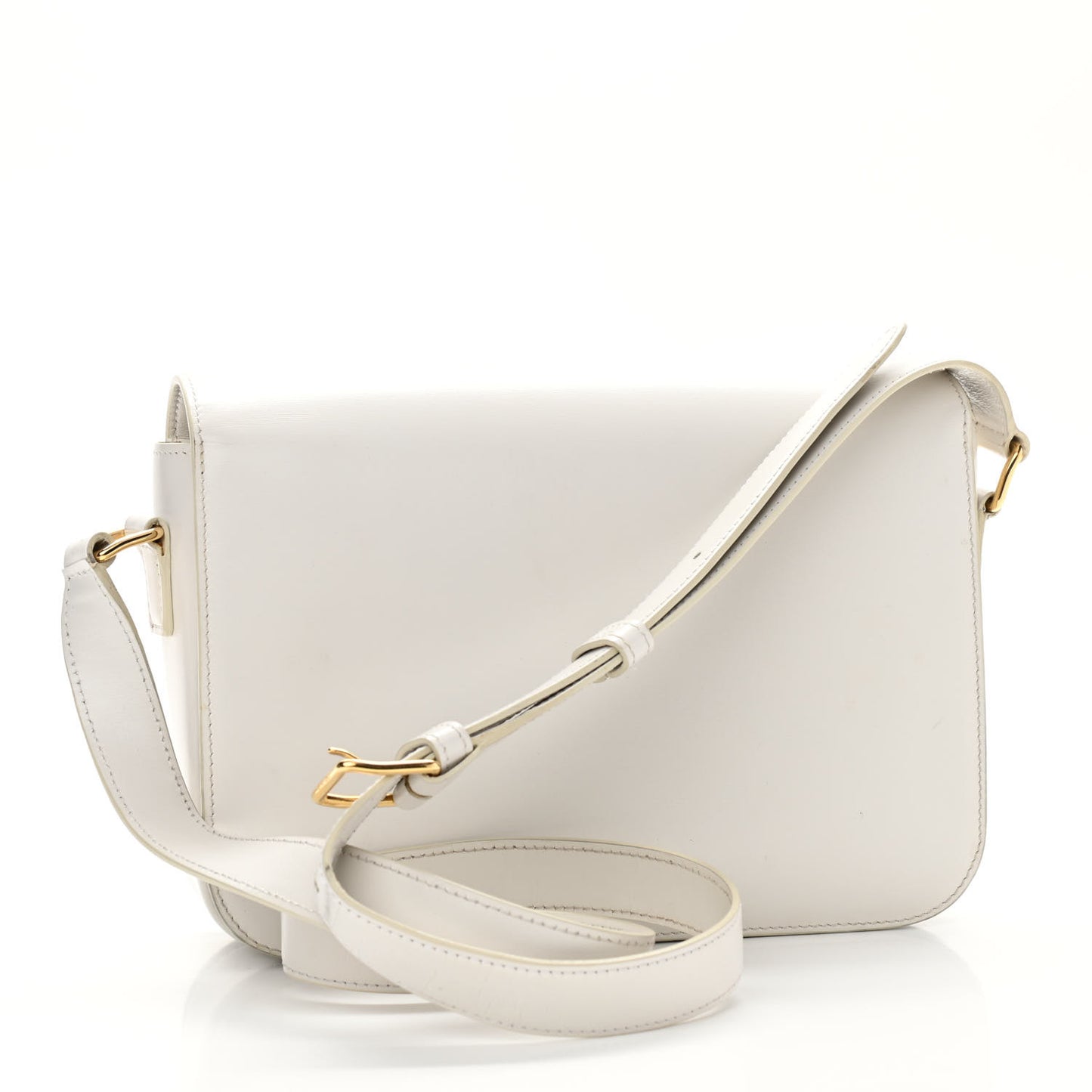 Shiny Calfskin Medium Triomphe White