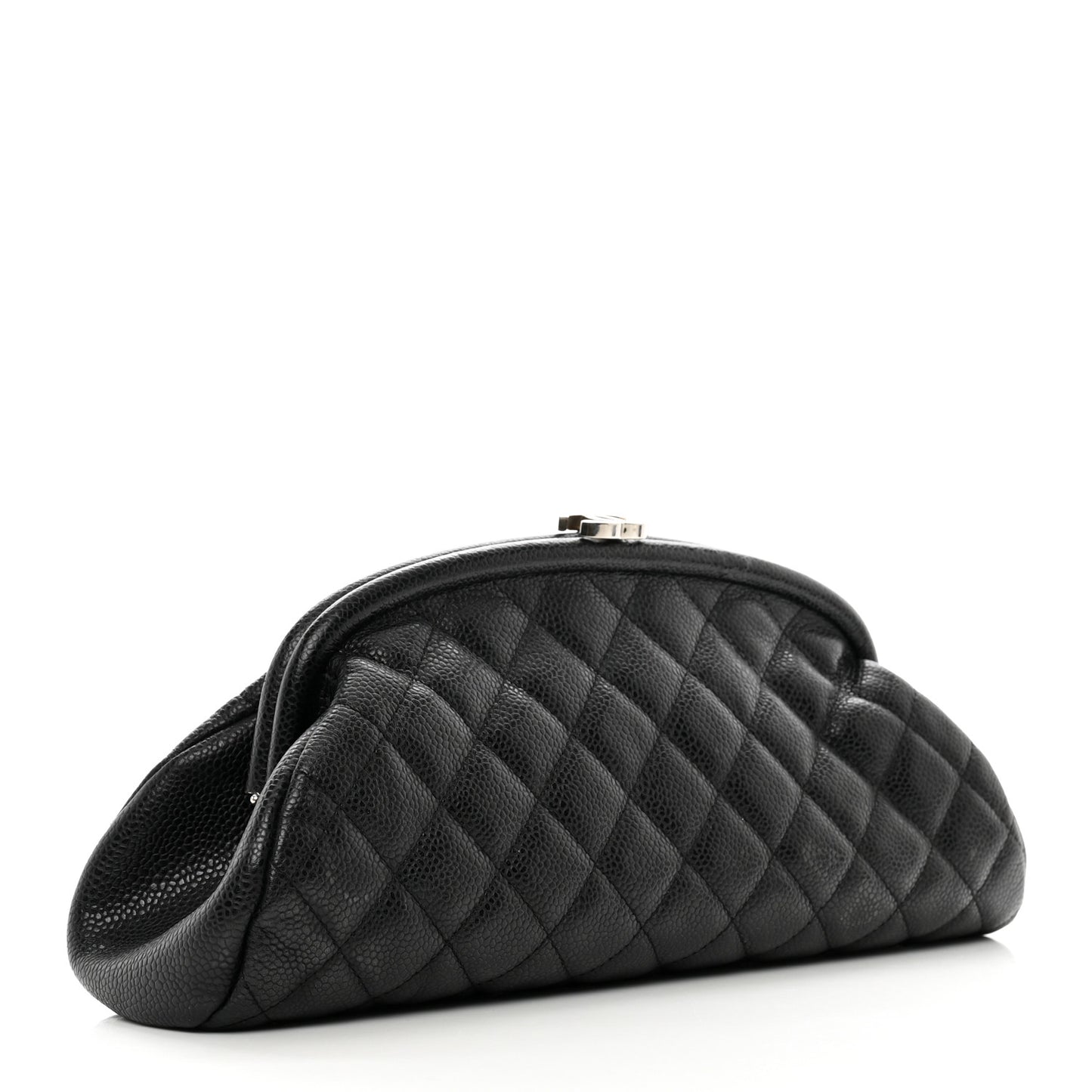 Caviar Quilted Timeless Clutch Black