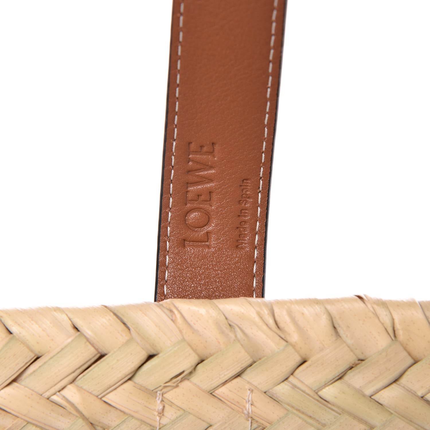 Loewe Raffia Basket Tote Bag Natural Tan 6 of 9