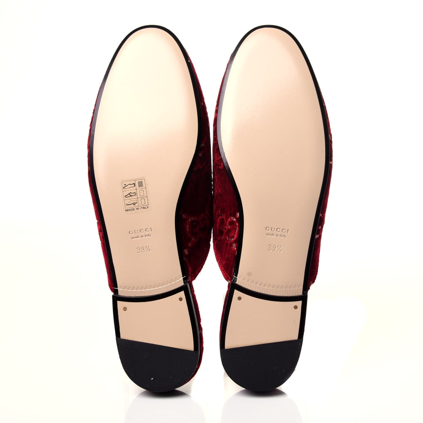 Velvet GG Monogram Womens Princetown Slippers 39.5 Red Cipria