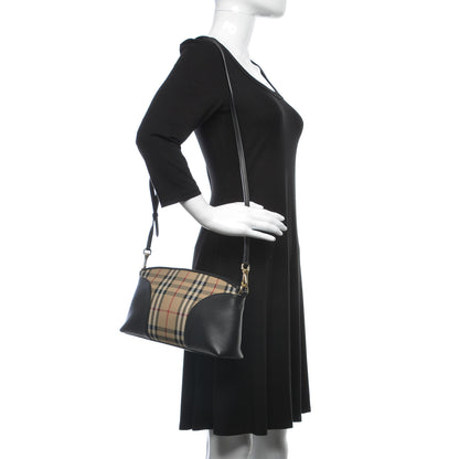 Burberry Horseferry Check Small Chichester Crossbody Clutch Bag Black 2 of 8