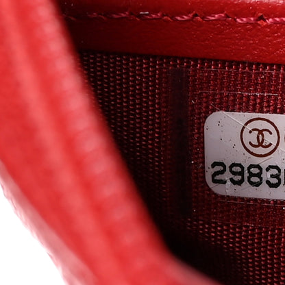 Chanel Caviar Quilted Long Boy Zip Around Wallet Red 8 of 10