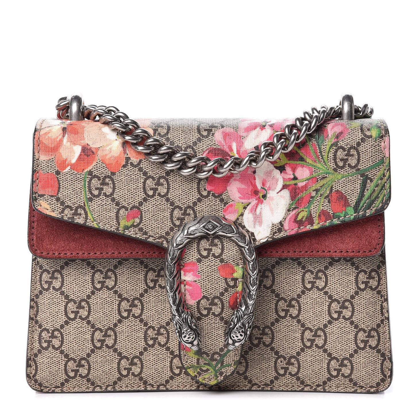 GG Supreme Monogram Blooms Mini Dionysus Shoulder Bag Beige Multicolor Dry Rose