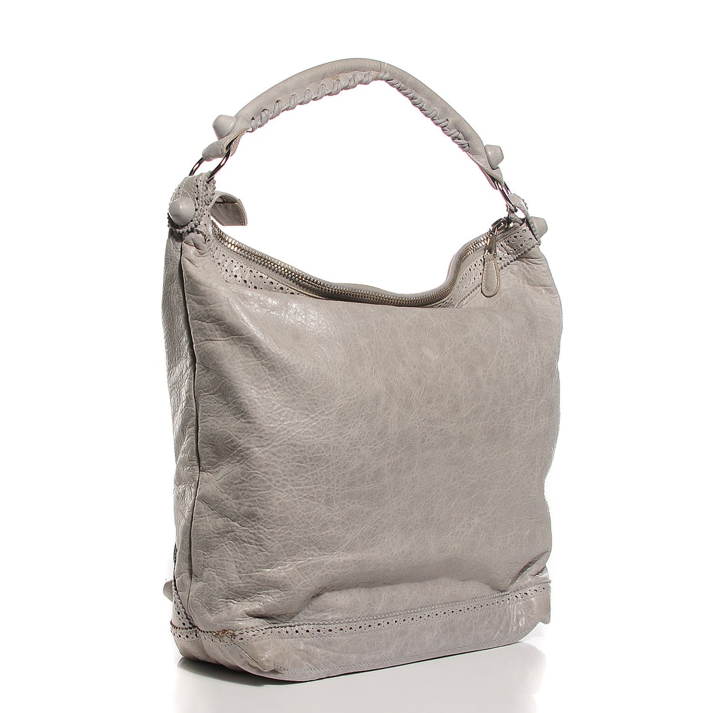 Agneau Giant Brogues Hardware Day Hobo Argent