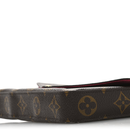 Louis Vuitton Monogram Pochette Felicie Chain Wallet Fuchsia 12 of 14
