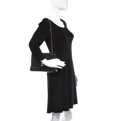 Chanel Lambskin Quilted Medium Double Flap Black 2 of 9